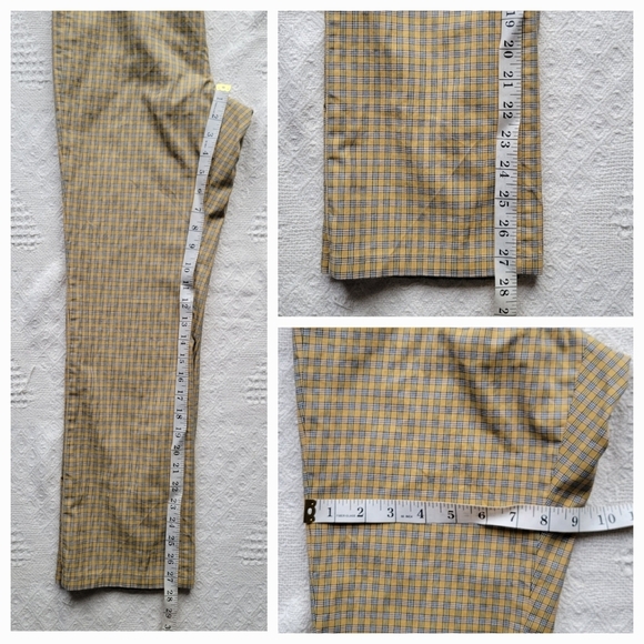 Sunday Best by Aritzia Merida Pant Acacia Yellow Check Straight Leg Mid Rise Pan - Picture 11 of 11